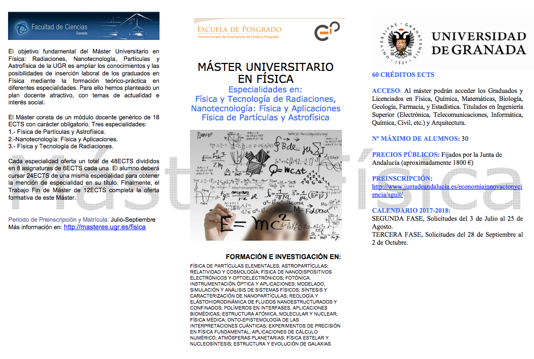 máster en Física, Universidad de Granada